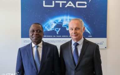 UTAC Amadou Kone ministre des transports de la république de Côte dIvoire et Laurent Benoit CEO UTAC