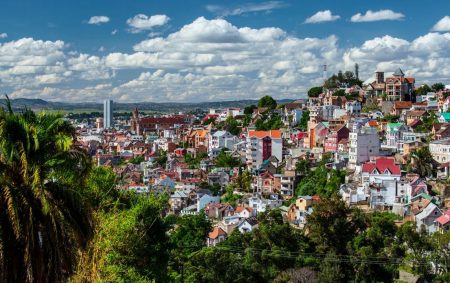 City,Of,Antananarivo,At,Sunny,Day,With,Fluffy,Clouds,In